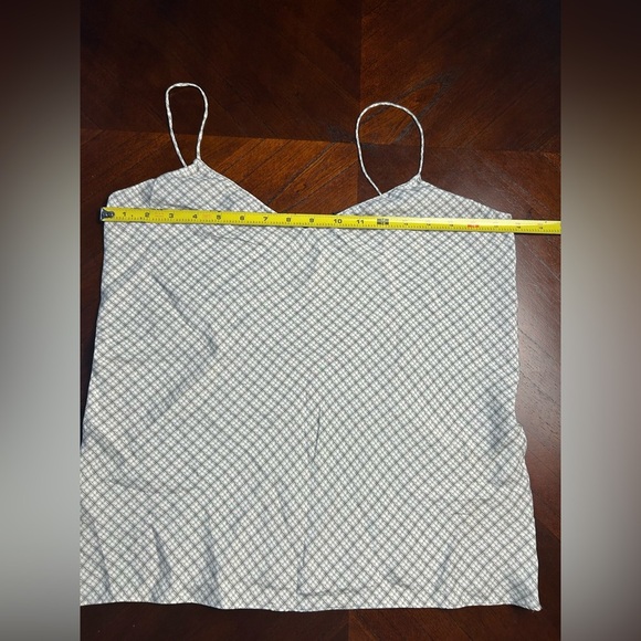 THEORY - SILK CAMI Gray Plaid Garment size S - Picture 3 of 6